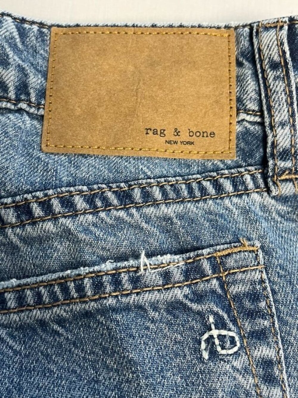 rag & bone Dre Low Rise Baggy Boyfriend Jeans Womens 31 Raw Hem NWT - Picture 9 of 13